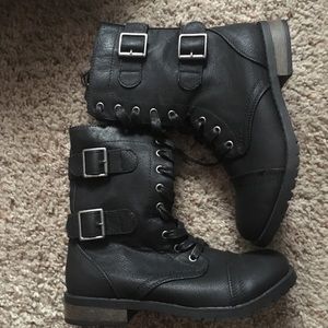 Black Combat boots